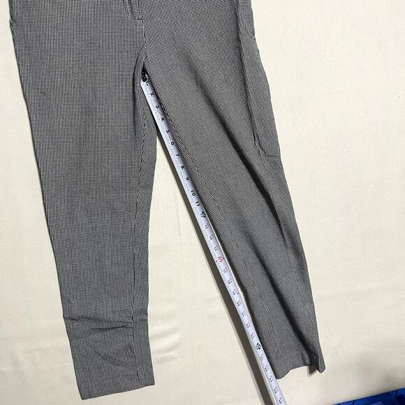 LOFT‎ Houndstooth Slim Ankle Pants Black White Check Trousers - Size 12T - Picture 10 of 11